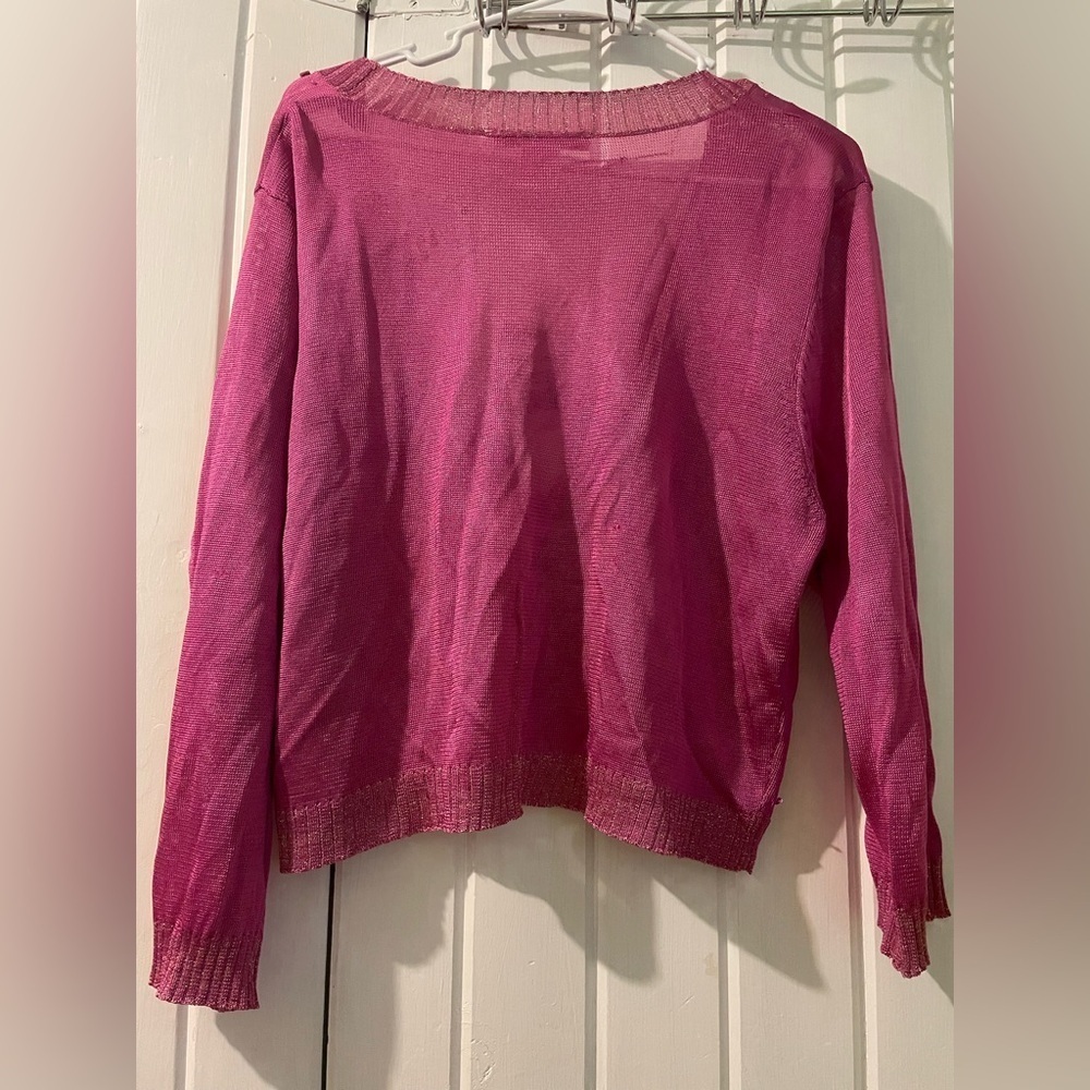 Nine & company semi sheer bling Y2K cardigan X-large good NWT - Picture 3 of 5